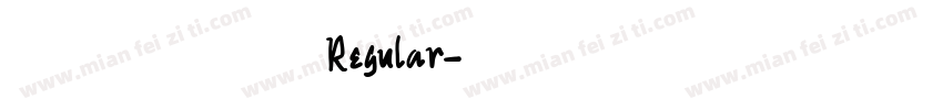 淘宝买菜体 Regular字体转换